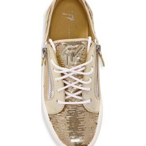 Giuseppe Zanotti Side Zip Sequin Leather Platform
